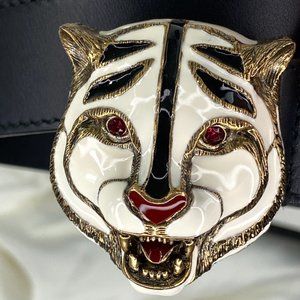 Rare Gucci Calfskin Tiger Head Buckle